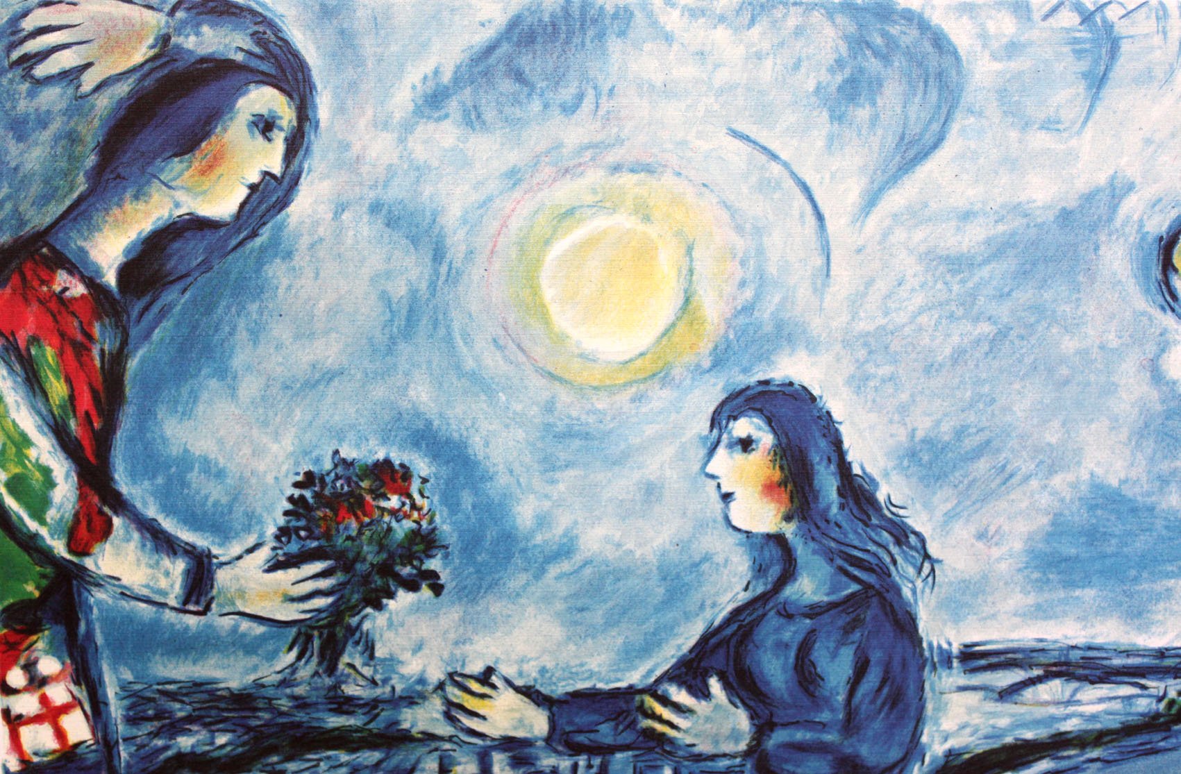 美品 マルク シャガール リトグラフ パリの恋人たち 限定 500 証明書有り 美品 マルク シャガール リトグラフ パリの恋人たち 限定 500 証明書