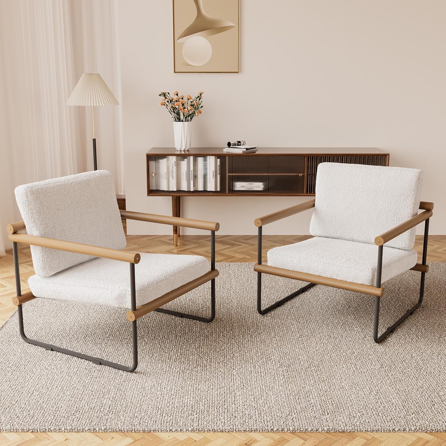 Modern Boucle Accent Chair
