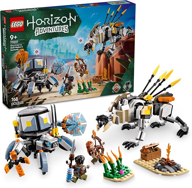 LEGO Horizon Adventures Aloy & Varl vs. Shell-Walker & Sawtooth Building Toy