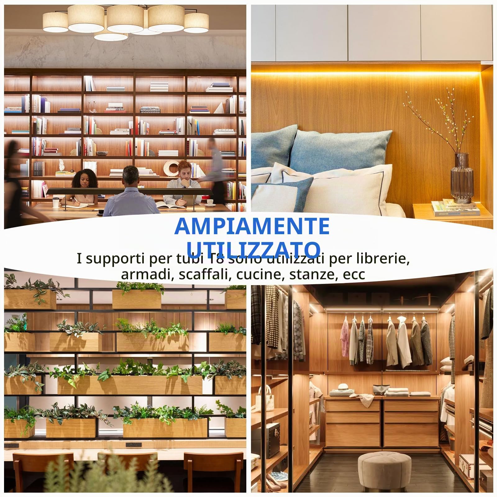 10 Pezzi Supporto Lampada Tubolare Clip, Fibbia di Montaggio T8, Clip per Attrezzi, Molla in Acciaio, 35-40 mm, Adatto per Lampade Tubolari e Fluorescenti