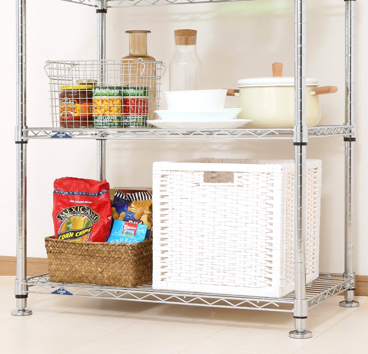 【新品未開封】ドウシシャ　ルミナス　スチールラック 5段 76×46×220 Amazon｜ドウシシャ ルミナス ノワール ラック 5段 幅80 奥行40