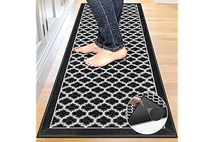 GOYLSER White and Tan Kitchen Mat: Enhance Your Culinary Ambiance