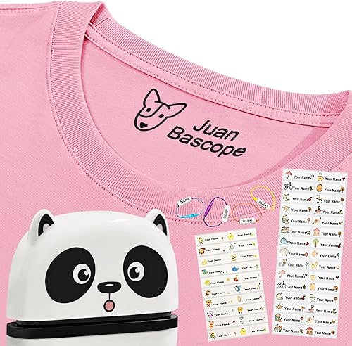 Miniatura 1 de Ogelz Sello de nombre para ropa para niños, el sello de nombre personalizado, etiquetas adhesivas para ropa, preescolar, guardería, enfermería,