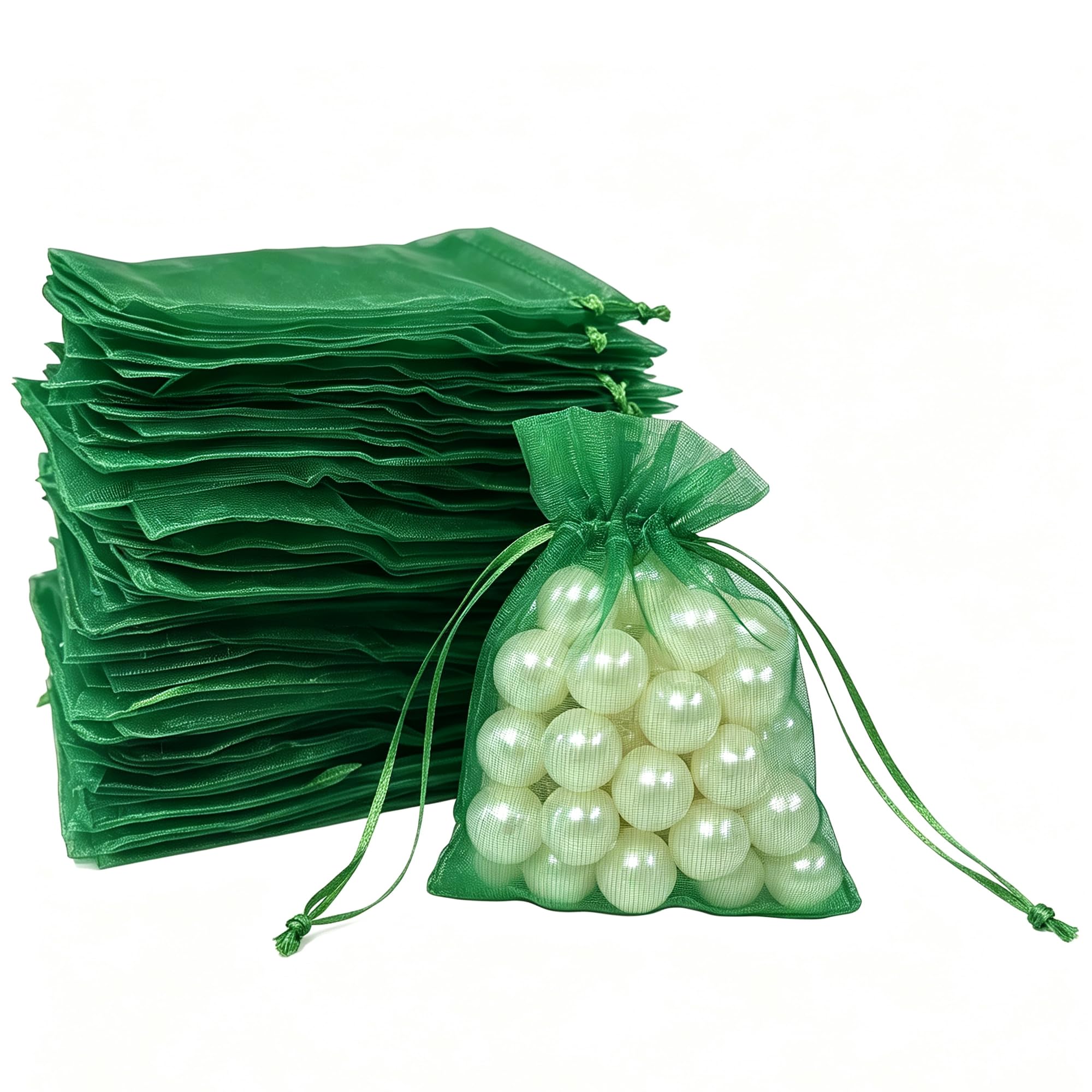 SIAGCRAW Organza Bags 2.8"x3.6", 100Pcs Small Mesh Drawstring Gift Bags