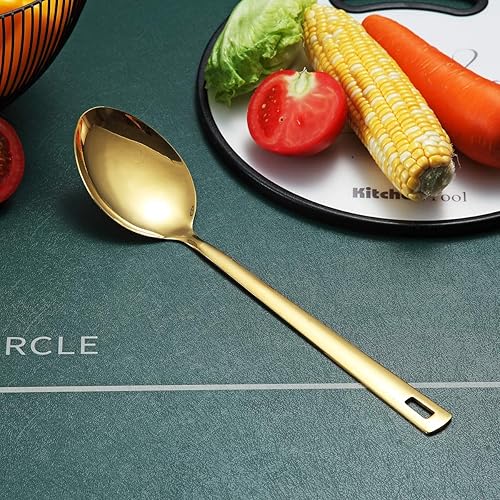 Miniatura 10 de Berglander - Espátulas de oro, espátulas de metal para cocinar, espátulas de cocina, espátulas de barbacoa, aptas para lavavajillas, fáciles de