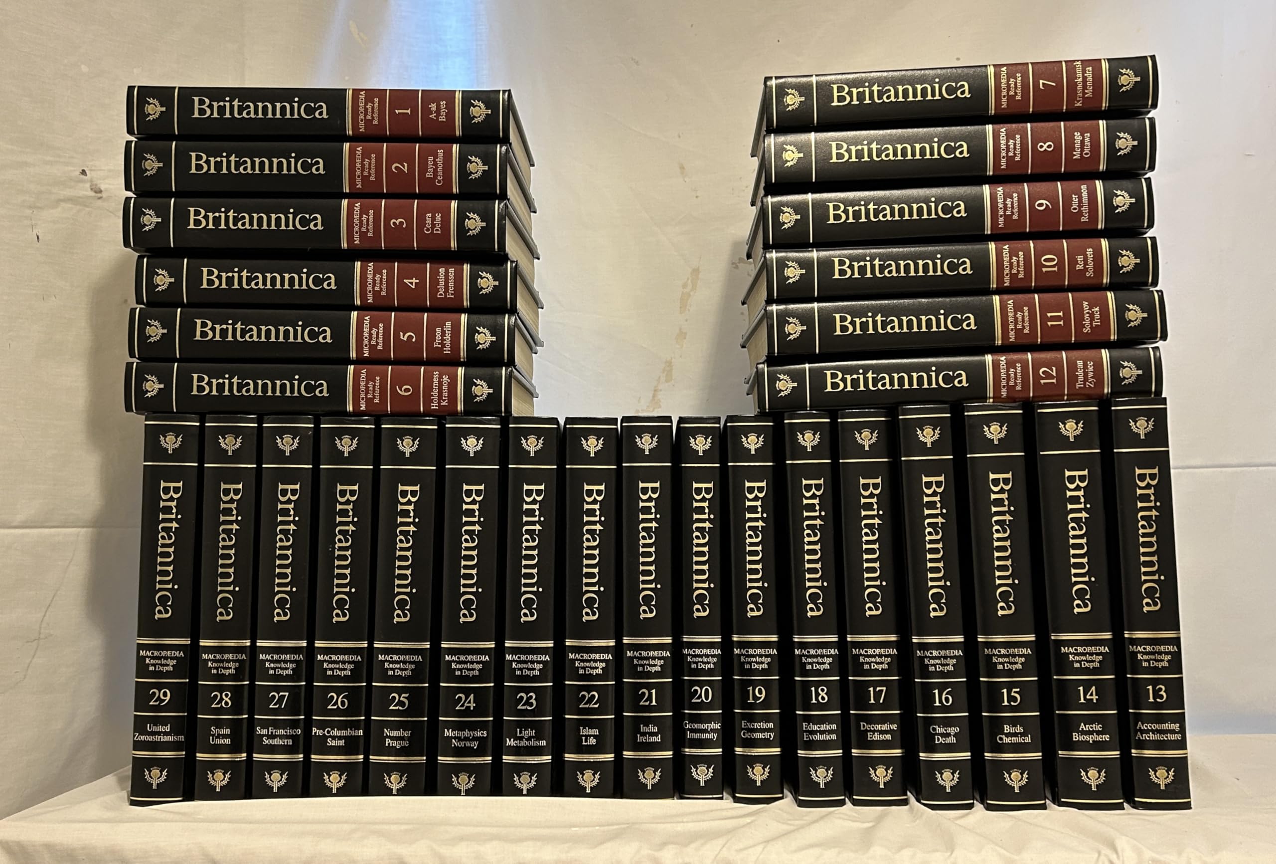 Encyclopaedia Britannica. De Luxe 15th edition. 30 volume set - micropaedia /macropaedia [Encyclopaedia; Encyclopedia] Hardcover