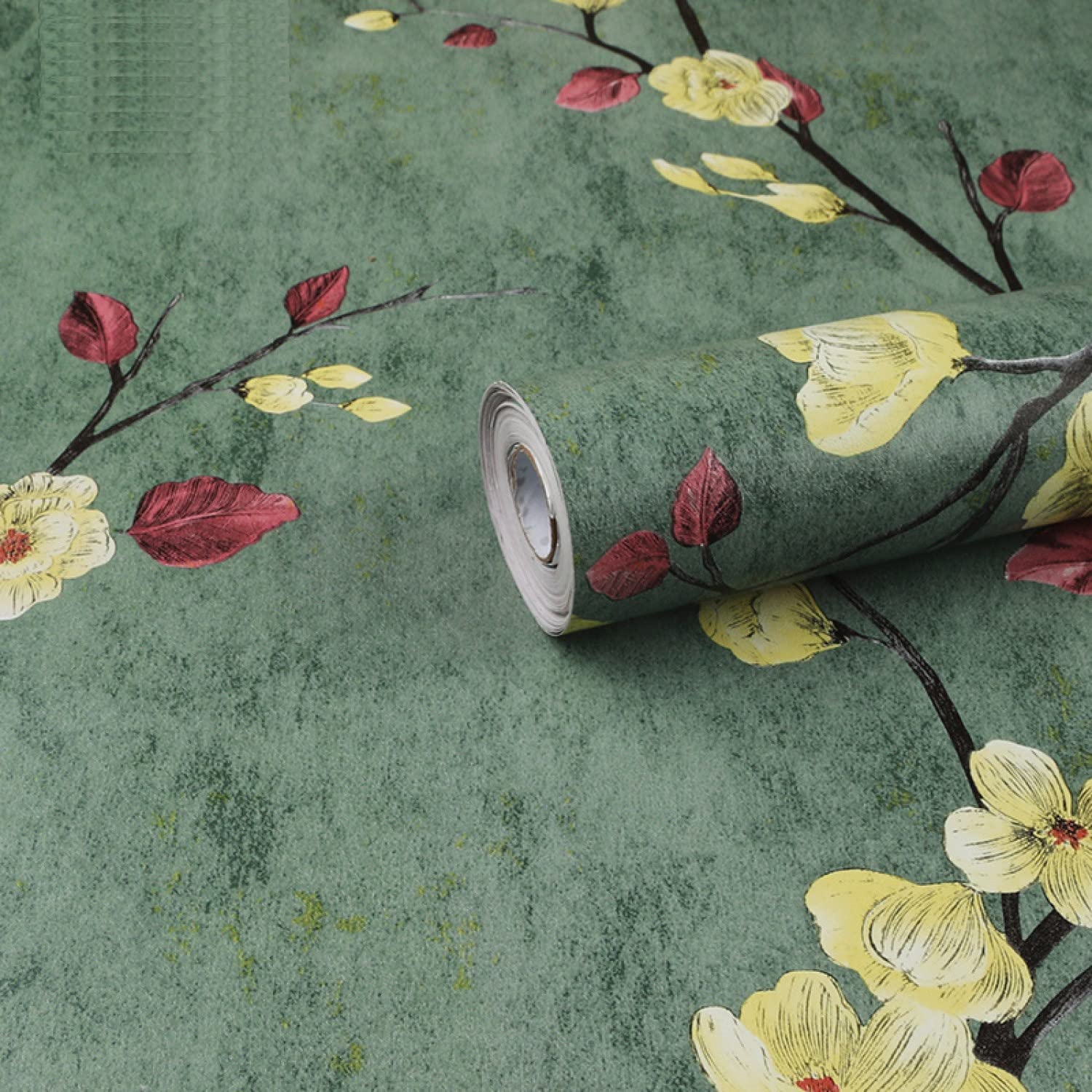 JAAMSO ROYALS Green Wallpaper for Bedroom, Bedroom Wallpaper, Wall Paper Sticker Waterproof, Room Wallpaper for Bedroom, Wallpapers for Living Room, Wall Papers (100 CM X 45 CM) (B09VCB7SD5) Amazon Price History, Amazon Price Tracker