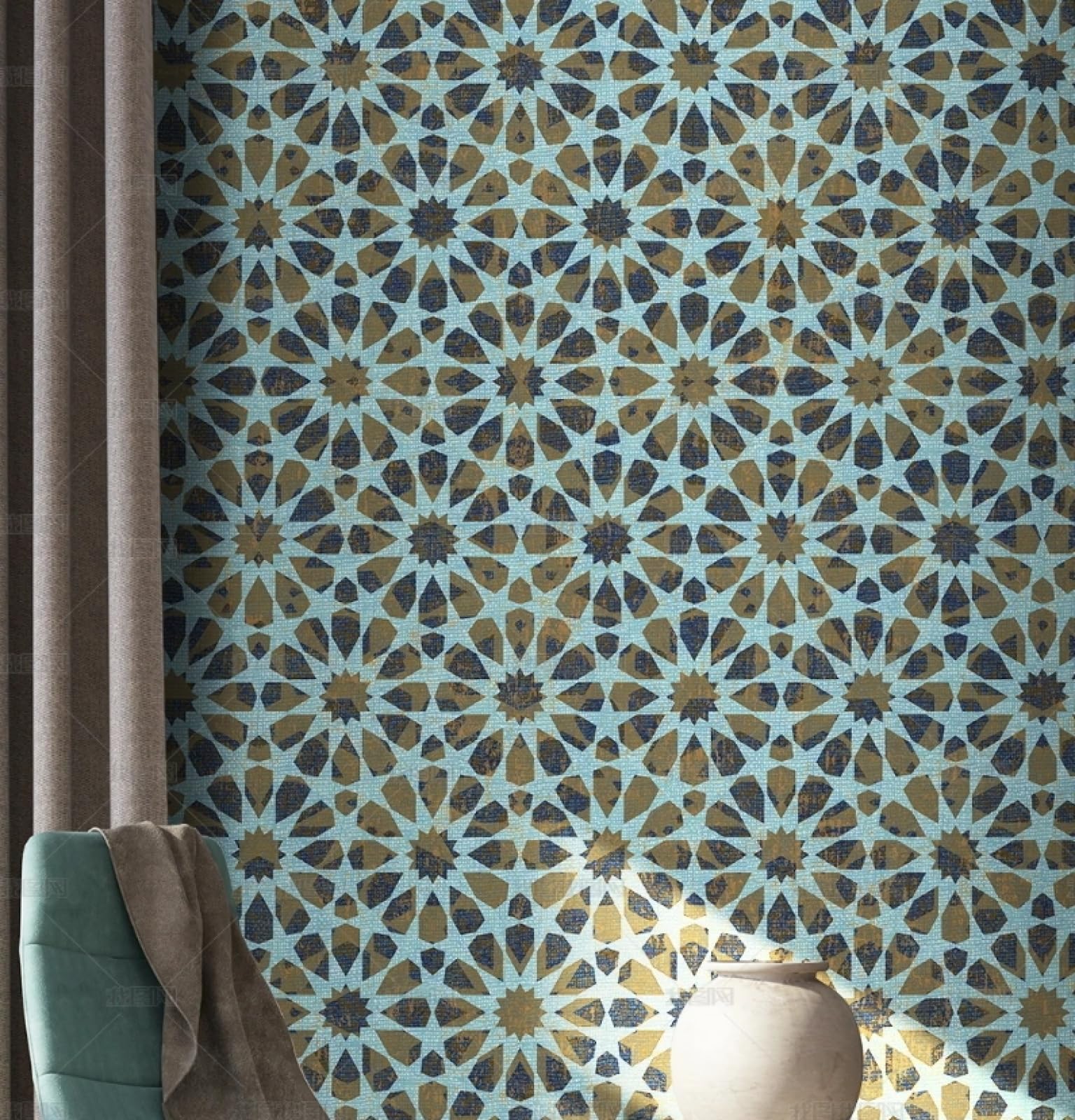 Papier peint autocollant imperméable en vinyle floral rétro pour relooker une armoire de salon