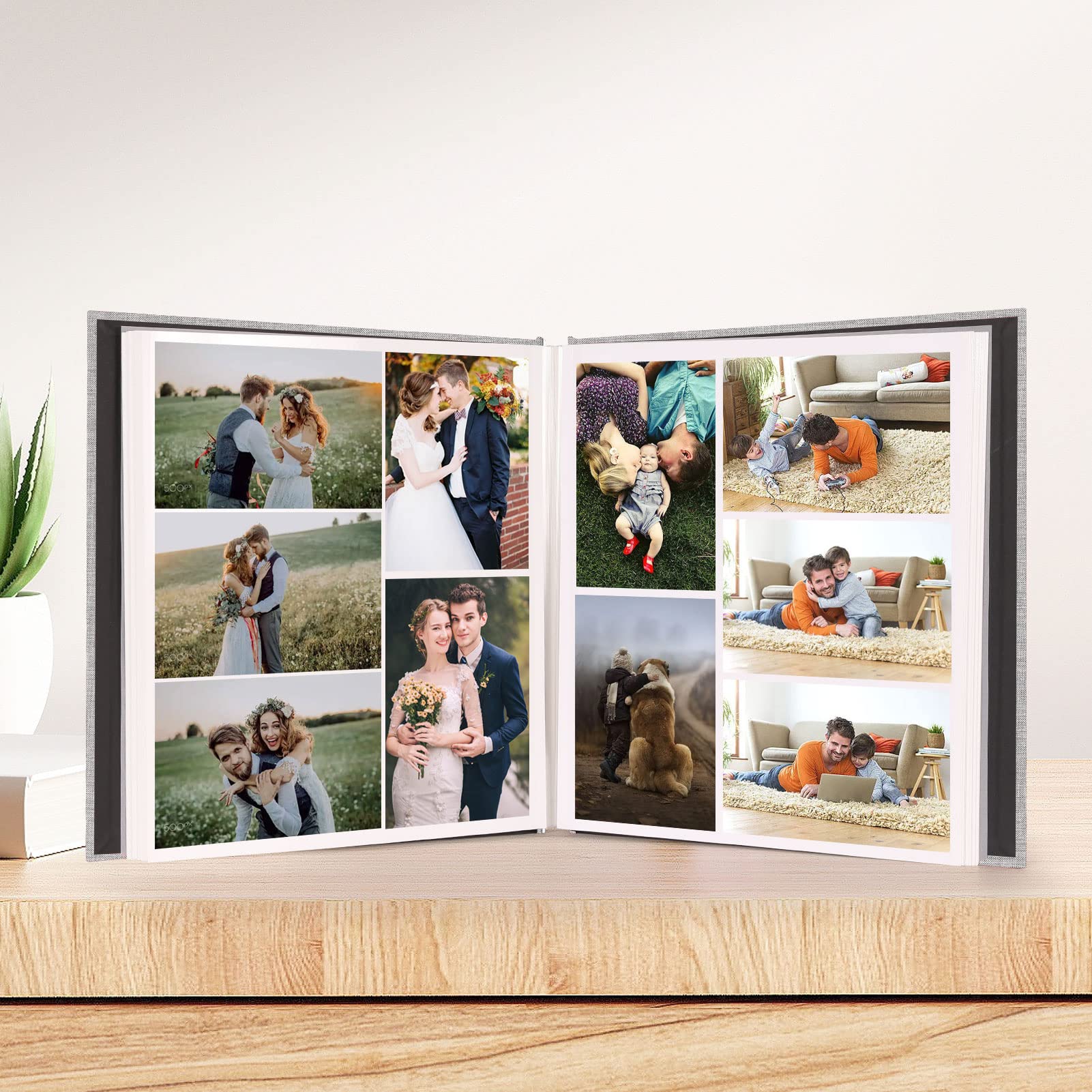 Album fotografico con pagine autoadesive per foto da 10 x 15 cm, 12 x 18 cm, 20 x 25 cm, album fotografico magnetico, con pagine adesive, libri con penna metallica, per bambini, matrimoni, famiglia,