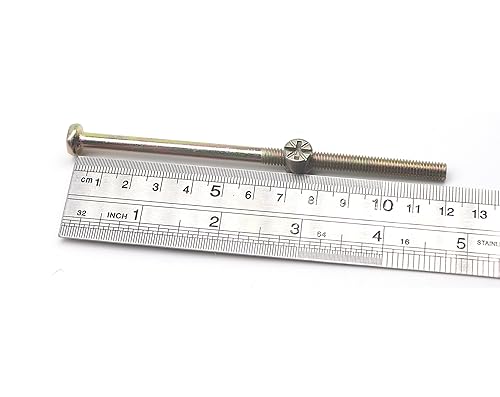 Miniatura 4 de binifiMux - Pernos para litera, paquete de 12 tornillos hexagonales M6x120mm, tornillos de casquillo y tuercas de barril para muebles, sillas,