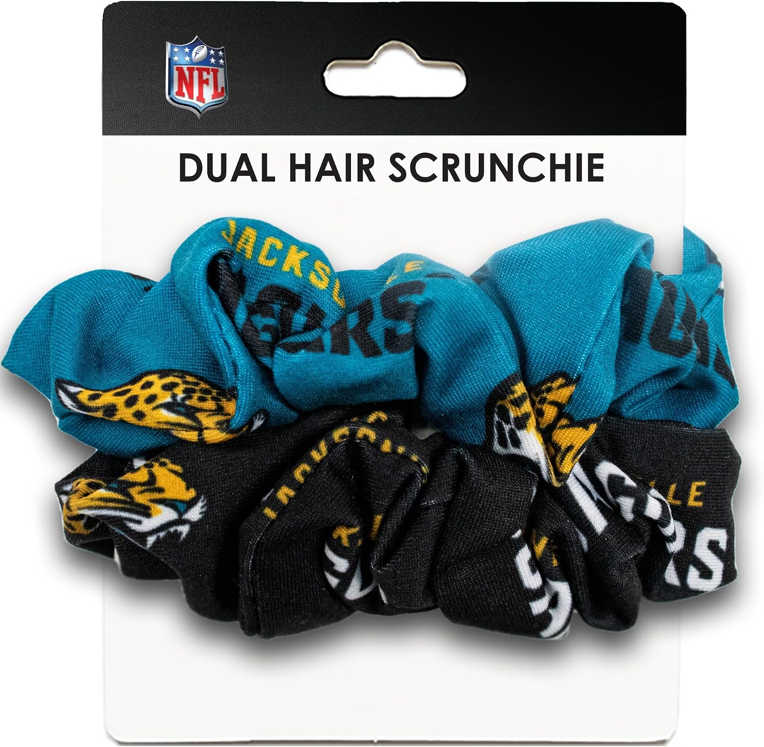 Littlearth NFL Dual Hair Twist Scrunchie - Officially Licensed Hair Accessory for Game Day, Workouts & Everyday Style (Set of 2)