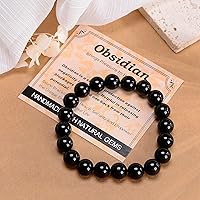 Vista 185 de MASSIVE BEADS Pulsera elástica de yoga hecha a mano con piedra natural, cristal curativo, energía, regalos para adultos unisex de 0.157 in, 0.236
