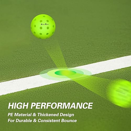 Miniatura 5 de Resistente a las grietas  Pickleball de 40 agujeros para exteriores  Juego de 6 bolas con caja colorida  Regalos de pickleball para mujeres,