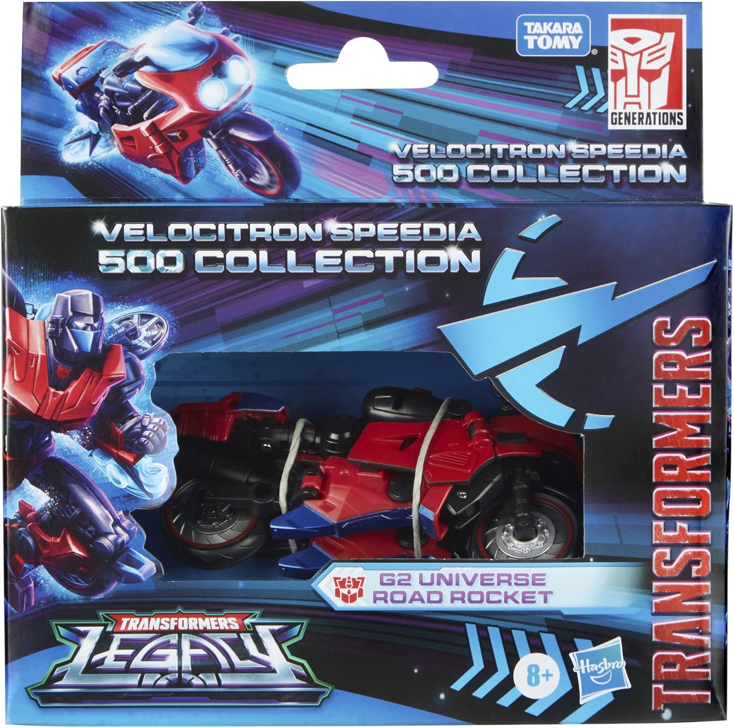 Transformers Legacy Velocitron Road Rocket in motorcycle mode