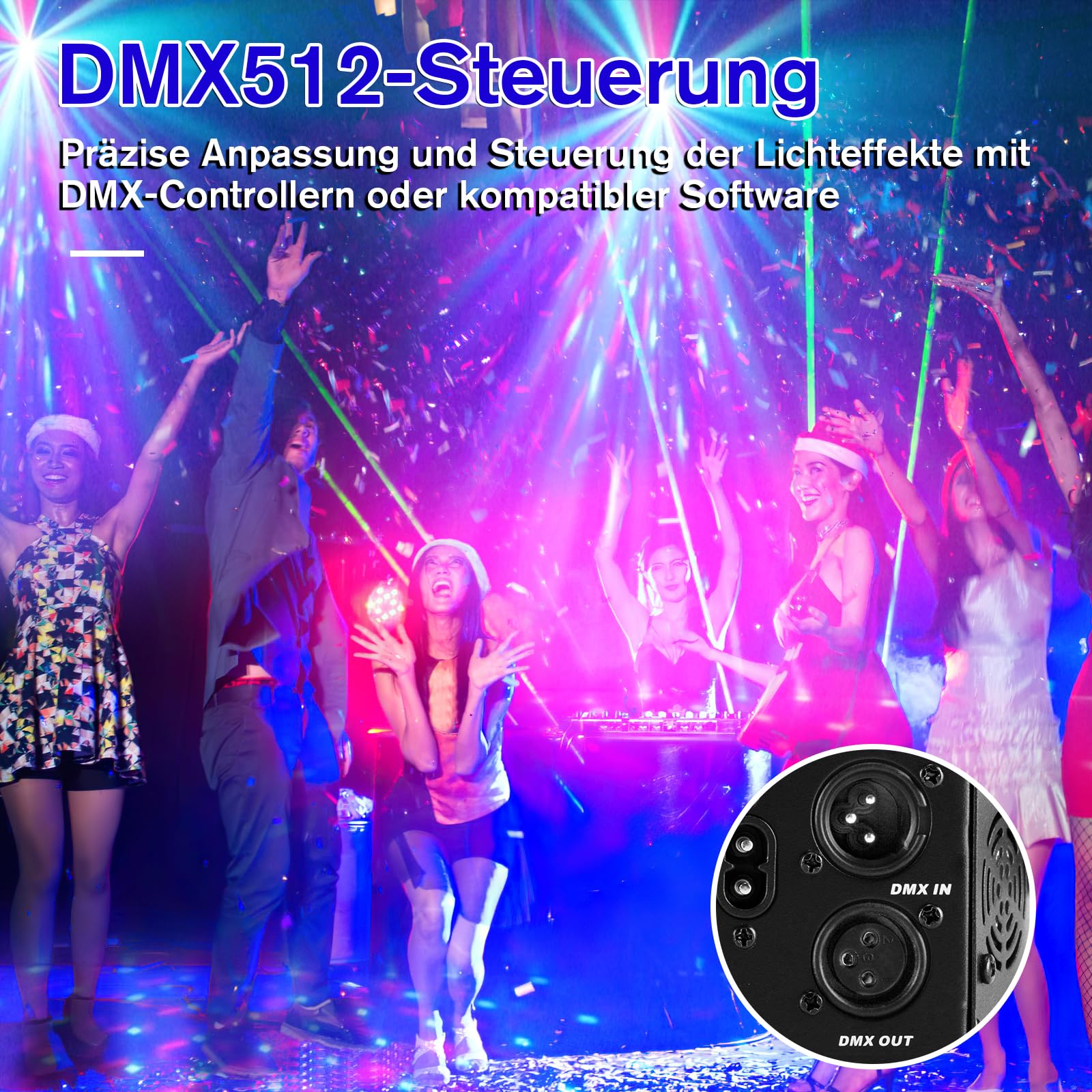 Proiettore Luci DJ Disco Party | Effetti LED RGB Con Controllo Remoto E DMX - Foto 4