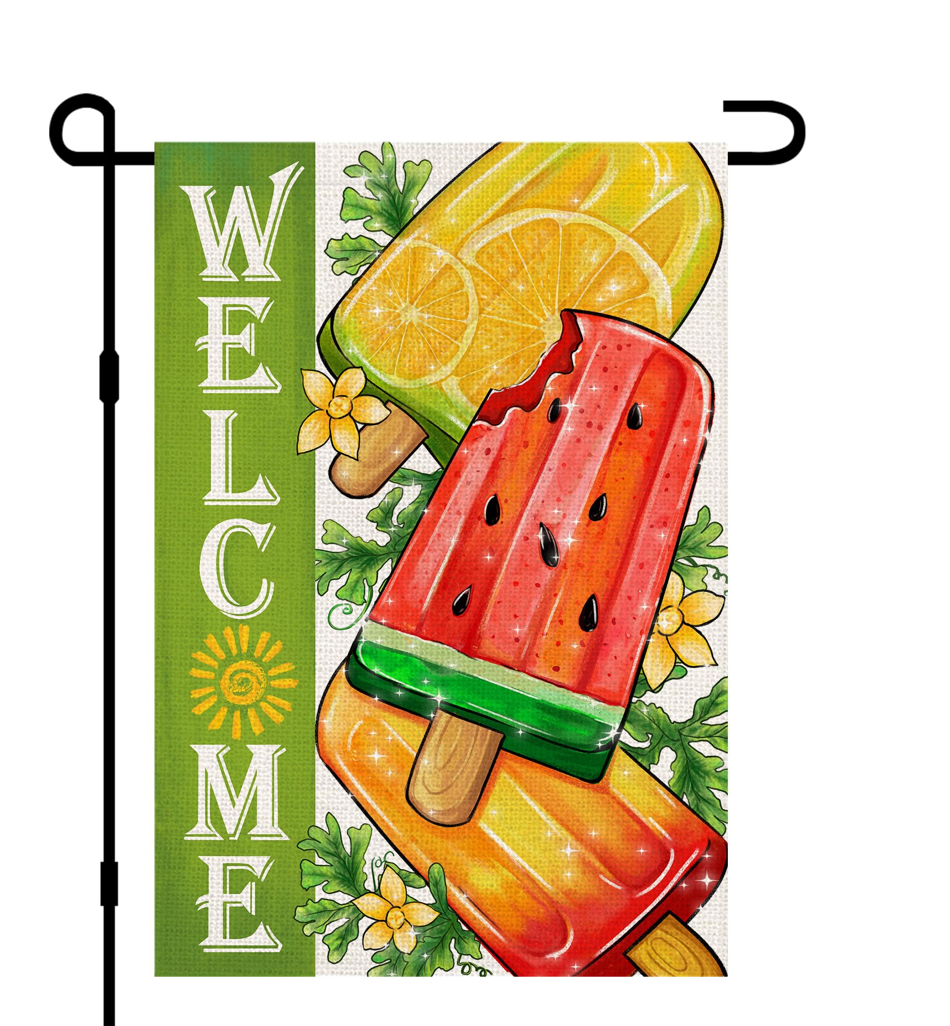 Sommer-Gartenflagge Mit Zitronen-Motiv – Doppelseitige Dekofahne Aus Polyester, 30,5 X 45,7 Cm