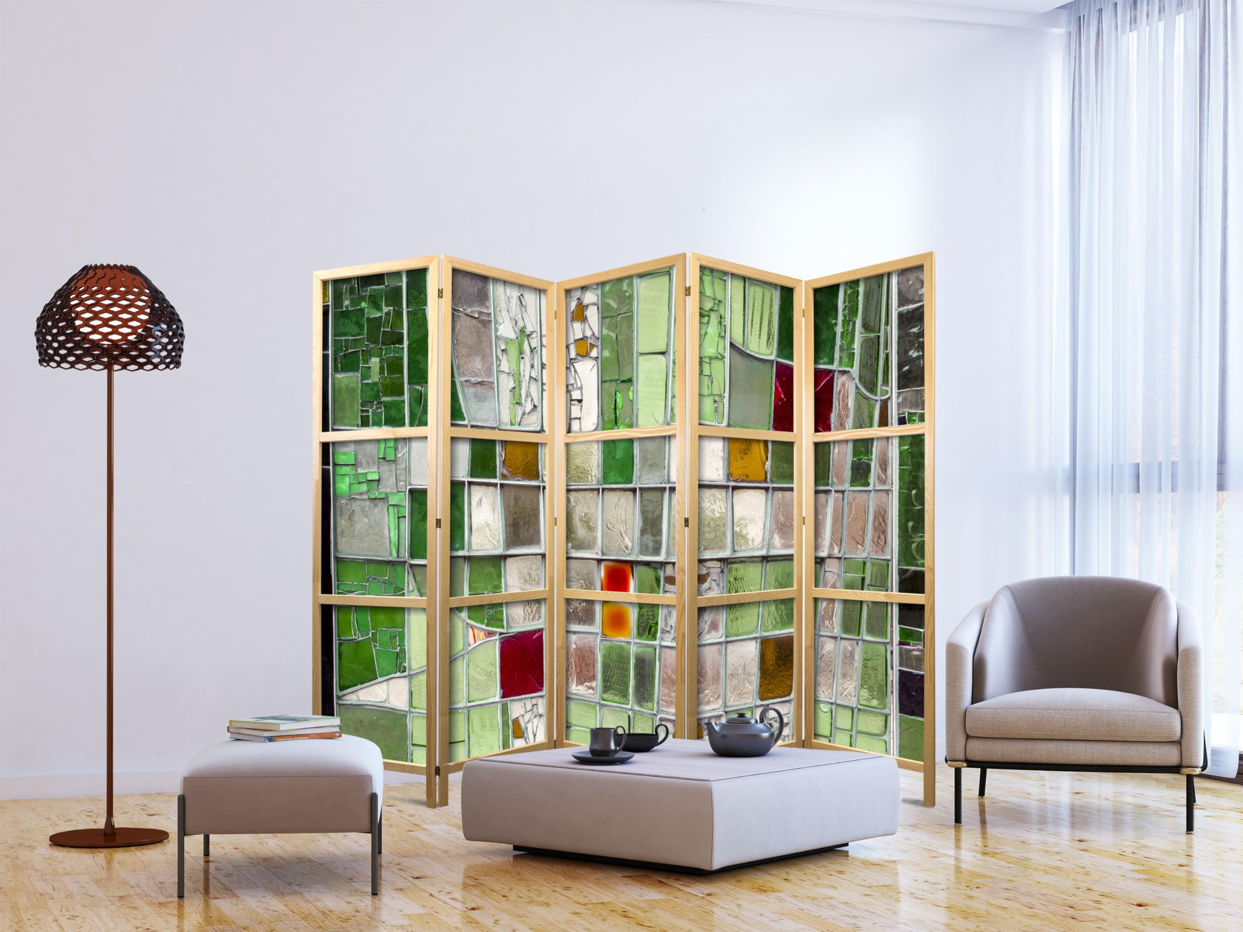 murando - Paravent Japonais Décoratif Intérieur, Paravent, 225x172 cm