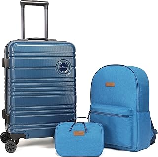 Aklsvion ABS+PC Carry on Luggage Set 3 Pcs suitcace with Spinner Wheels TSA Lock 19-in Hardshell Lightweight Luggage Set, ...