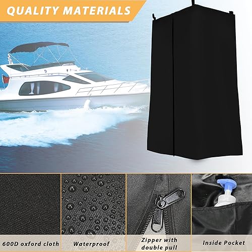 Miniatura 4 de TT MOTOR Tienda de campaña de privacidad para barcos, cortina de privacidad para pontones, pontón, barco, tienda de campaña de privacidad para
