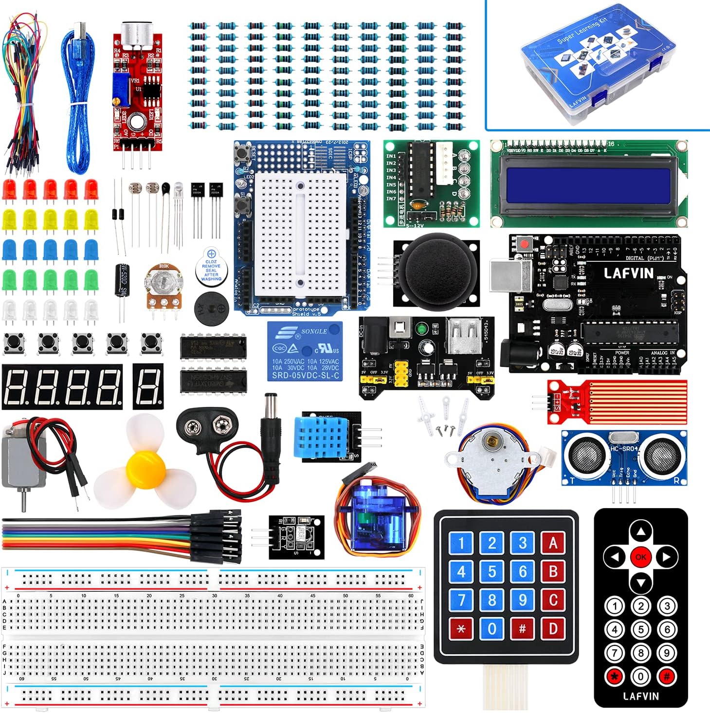 UNO Project Super Starter Kit for Arduino UNO R3 Mega2560 Mega328 Nano with Tutorial