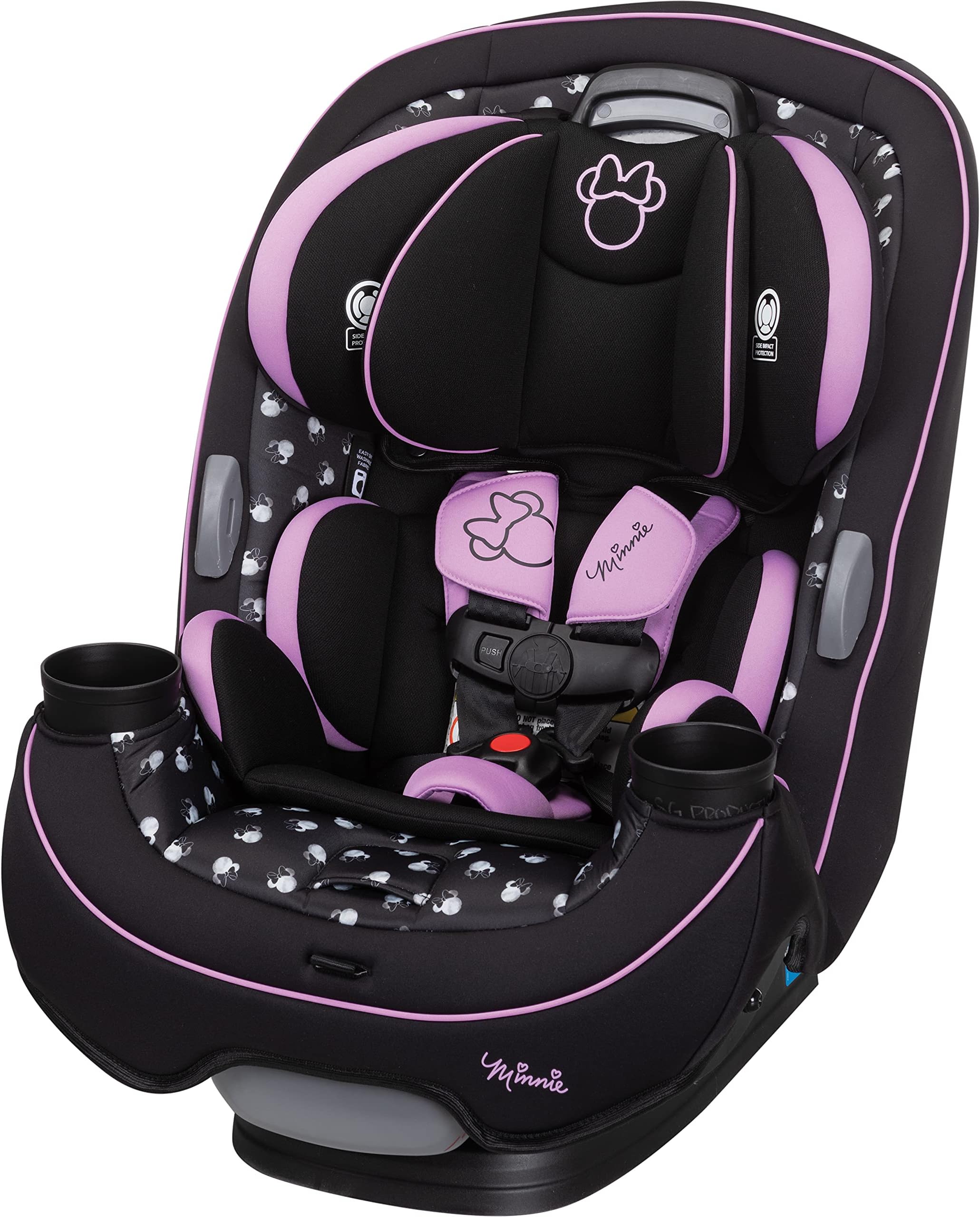 DisneyConvertible Car Seat, Rear Facing 5-40 pounds, Forward Facing 30-65 pounds, Booster 40-100 lbs, Convert From Infant to Toddler, Midnight Minnie