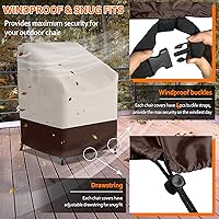 Vista 5 de STARTWO Fundas apilables para sillas de patio, resistentes e impermeables, para muebles de exterior, se adapta a 4-6 sillas de comedor apilables, 36