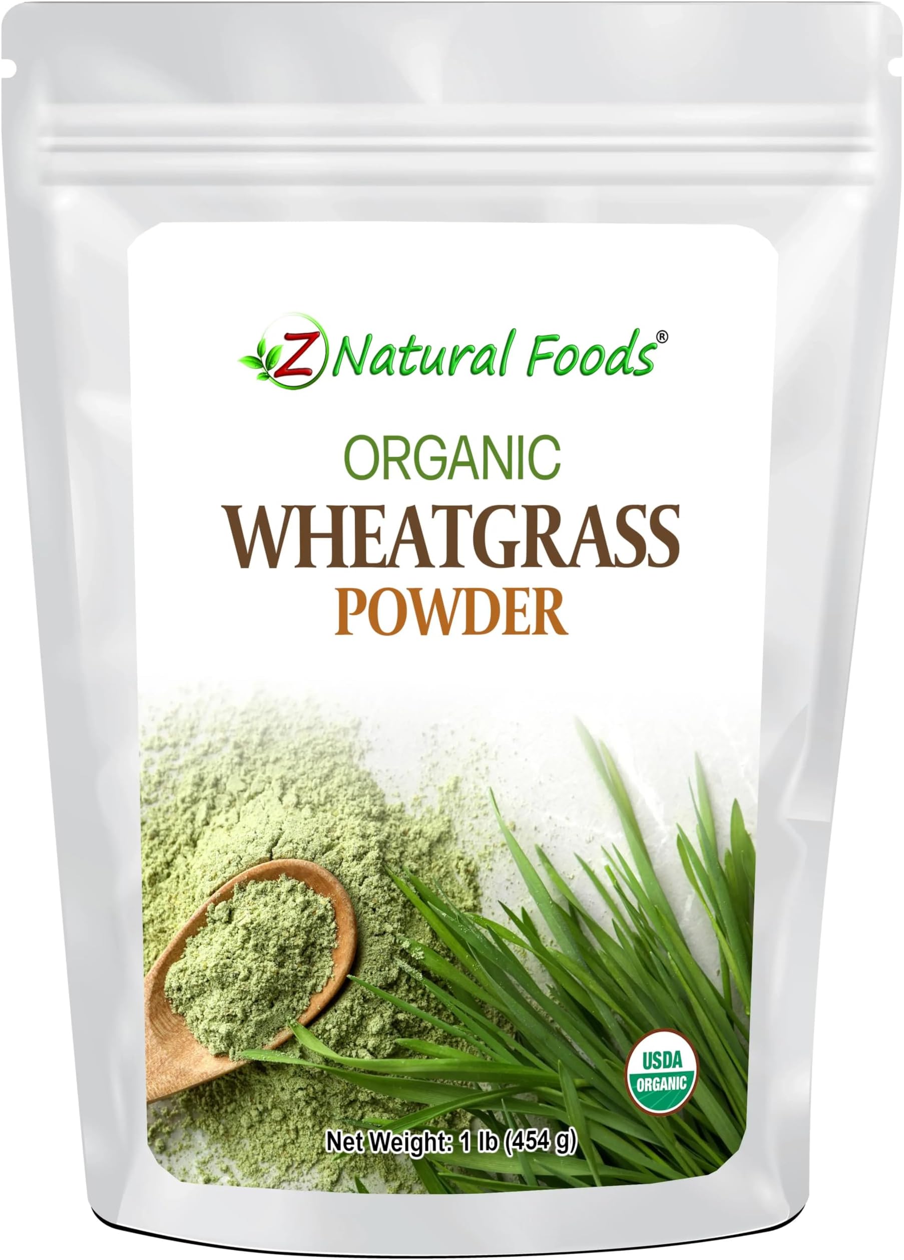 Organic Wheatgrass Powder, Green Superfood Powder for Smoothies, Juices, Shakes, and Recipes, Nutrient-Rich Powder, 100% Pure, Raw, Non-GMO, Vegan, Gluten-Free, 87 Servings, 1 lb