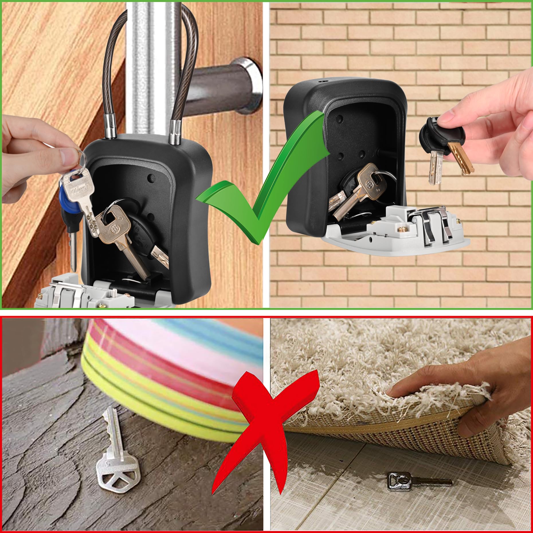 ホワイトキャッシュボックス 2列4段 ダイヤル式・鍵式8人用 壁固定型 保管用 ホワイトキャッシュボックス 2列4段 ダイヤル式・鍵式8人用 壁固定