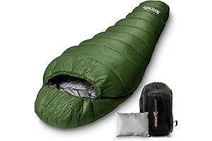Backpacking Sleeping Bag Camping Gear - Mummy Sleeping Bag For Adults/Teens