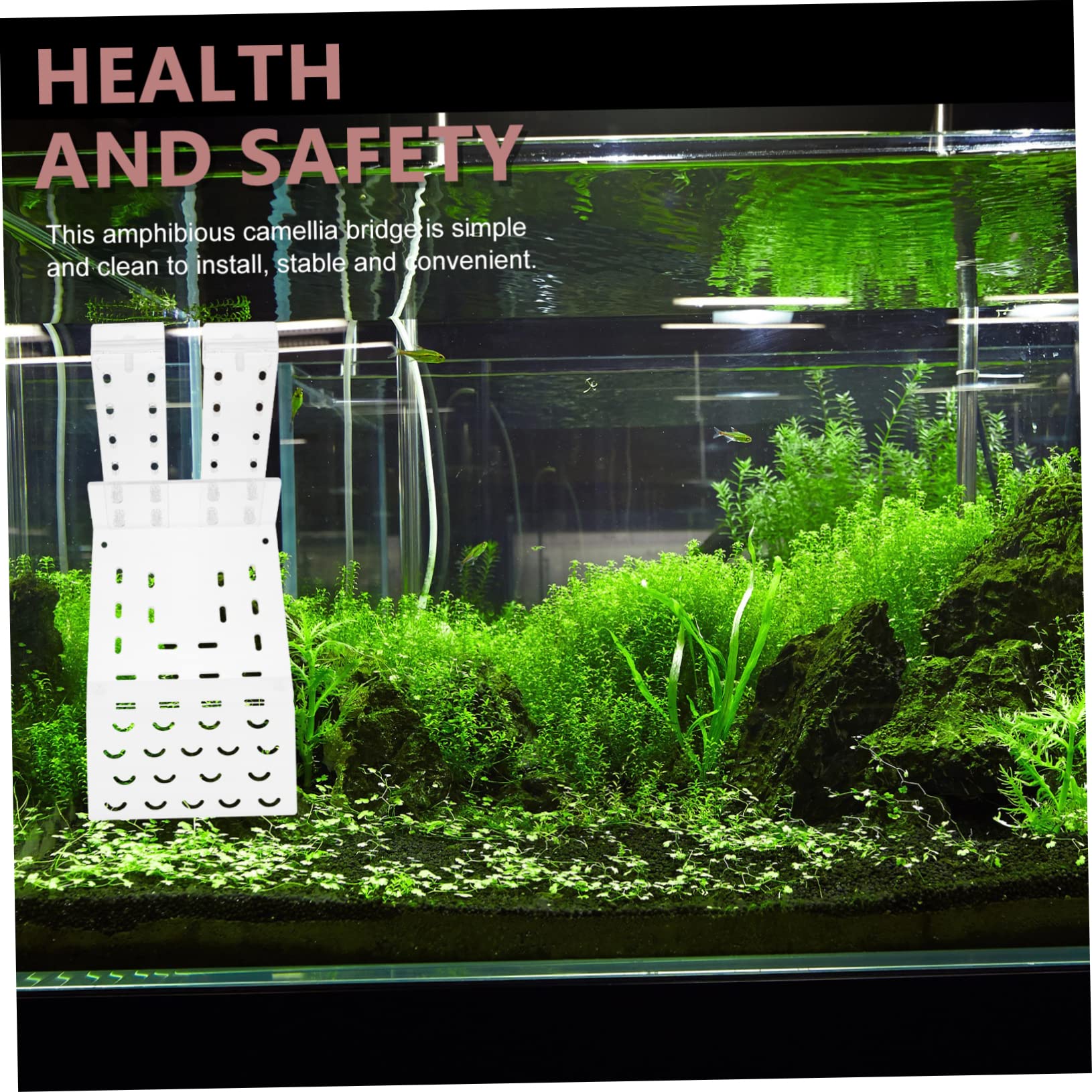 CIYODO Wide Range Acrylic Turtle Basking Platform Reptile Climbing and Resting Terrace Easy Install Left/Right Tortoise Play are