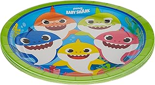 Colorful Baby Shark Round Plates (Pack of 8) - 9