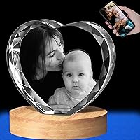 Vista 10 de Foto de cristal grabada en 3D personalizada, foto 3D, imagen de cristal 3D, foto grabada con láser, cristal grabado en el interior con fotografía