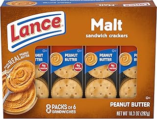 Sandwich Crackers, Malt with Peanut Butter, 8 Ct Box