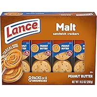 Vista 1 de Lance Galletas tipo sándwich, malta con mantequilla de maní, caja de 8