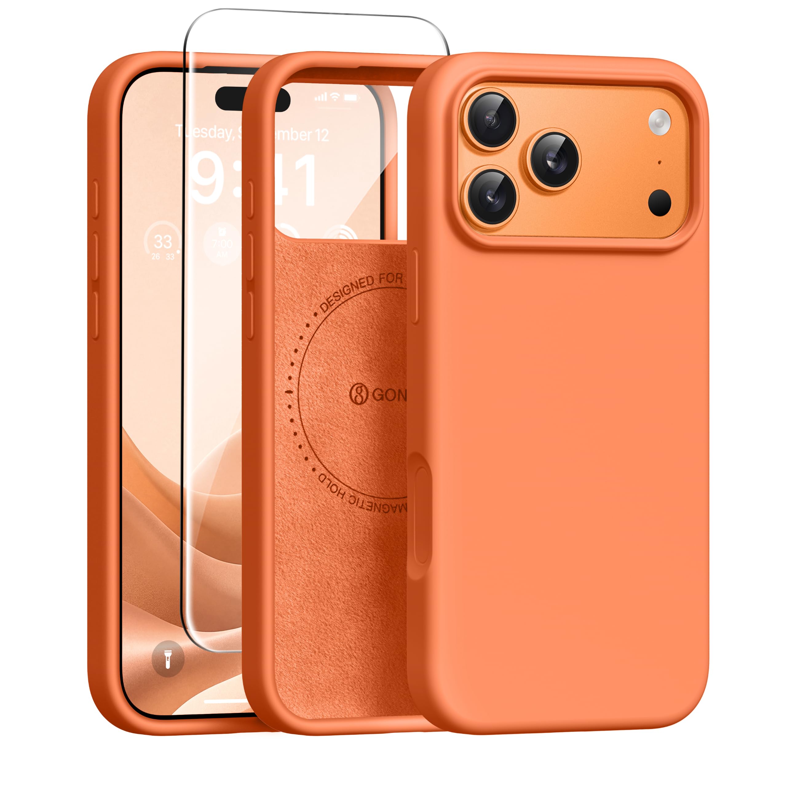 GONEZ for iPhone 18 Pro Case/iPhone 17 Pro Case, Starry Orange