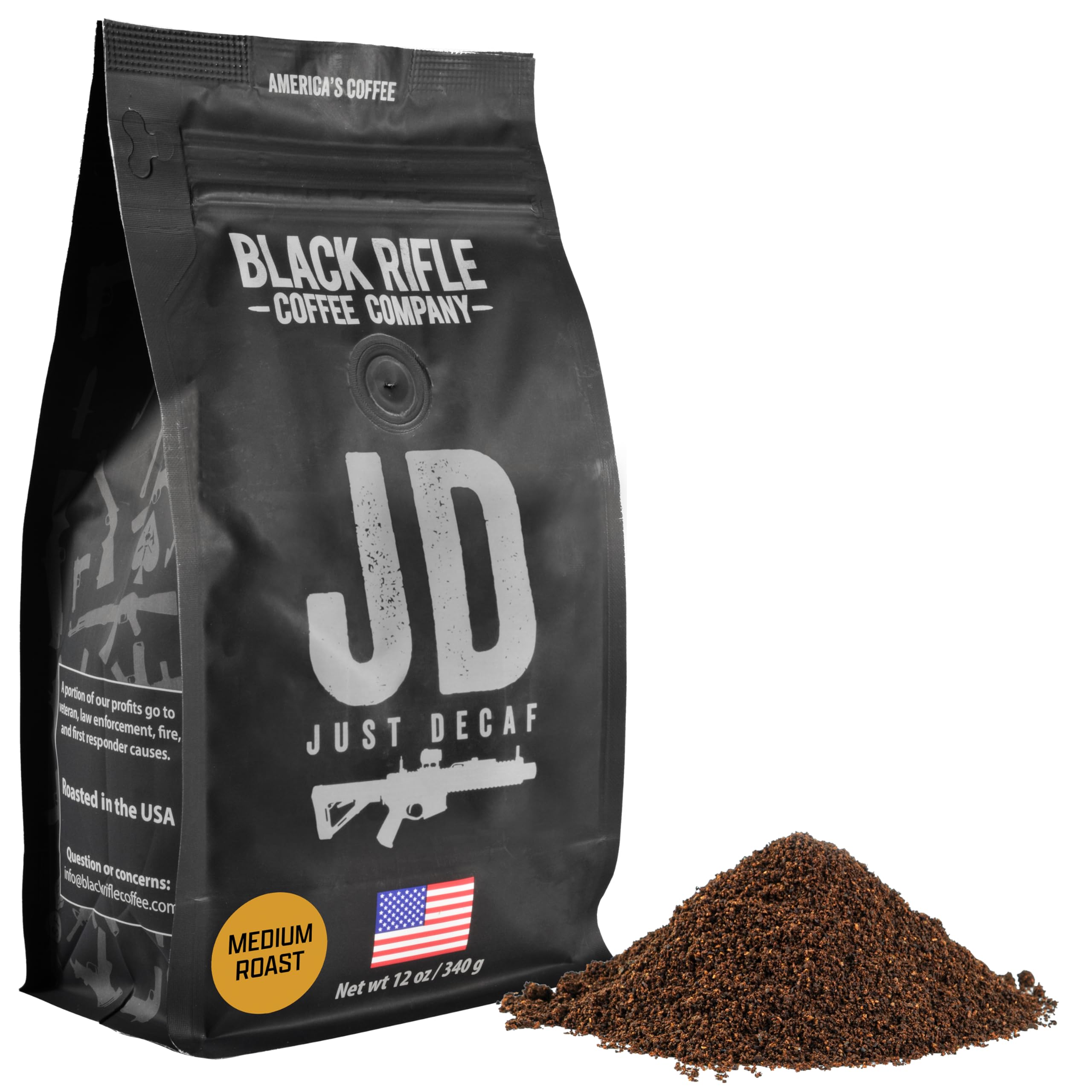 Black Rifle Coffee Company Ground (Just Decaf (Medium Roast, 12 Ounce)
