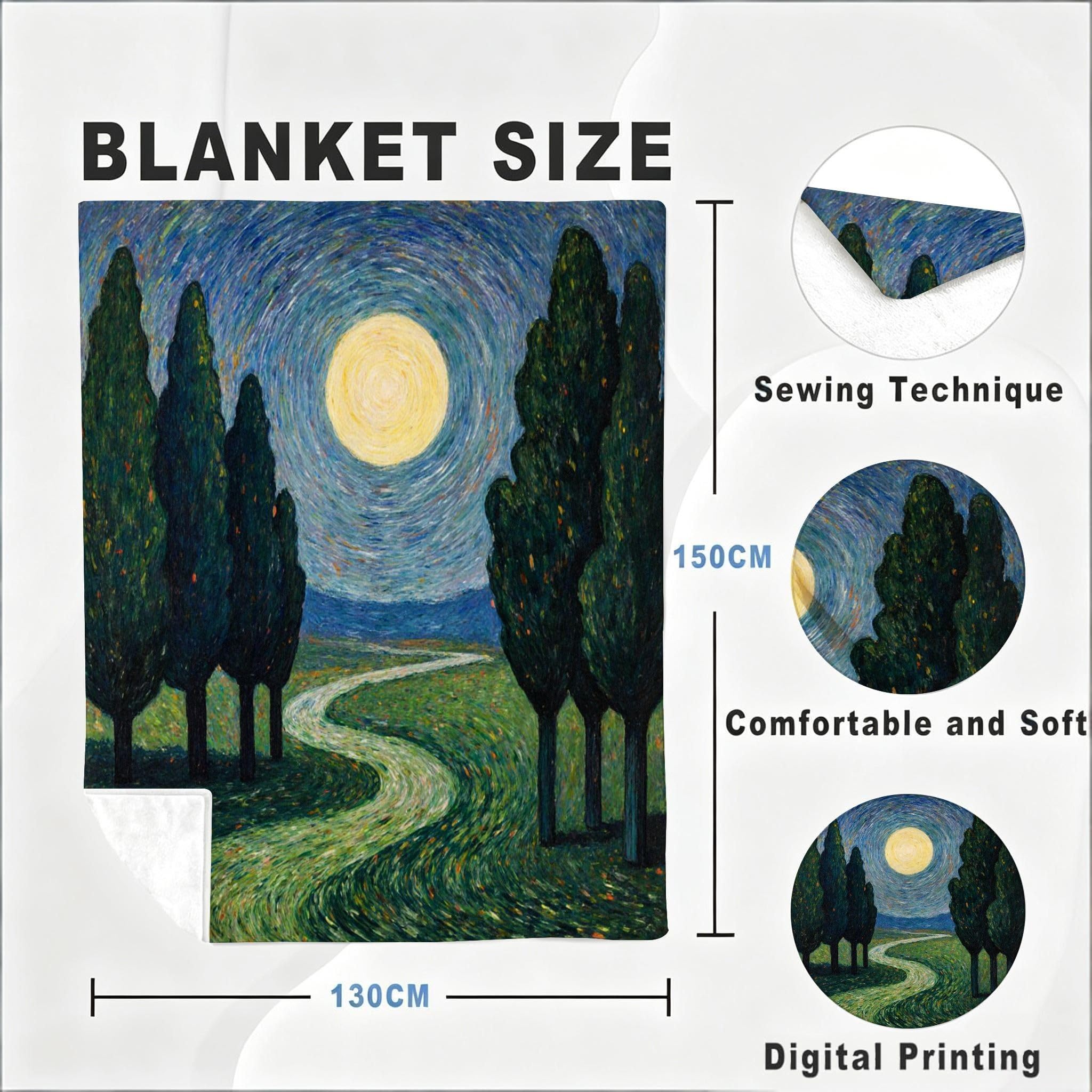 Manta Grande 180x220 cm Árbol Verde Polar Franela Térmica-A128