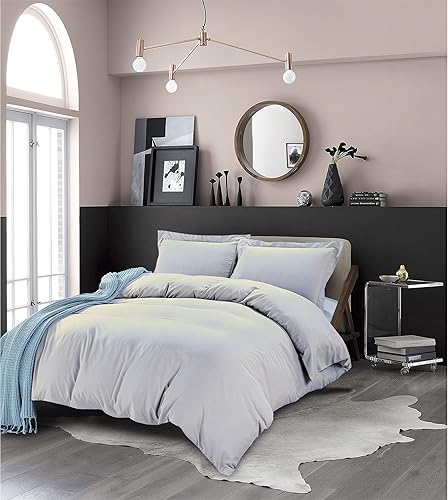 Miniatura 4 de Elegant Comfort Juego de funda de edredón de 3 piezas de calidad hotelera, lujoso y suave juego de edredón de microfibra de calidad egipcia de 1500