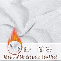 Vista 4 de 3 piezas de camisetas térmicas sin mangas para mujer, ropa interior de forro polar, suave, sin mangas, chaleco de capa base cálida