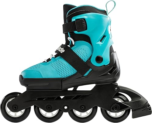 Miniatura 3 de Rollerblade Microblade Kids Adjustable Fitness Inline Skate, AquaBlack