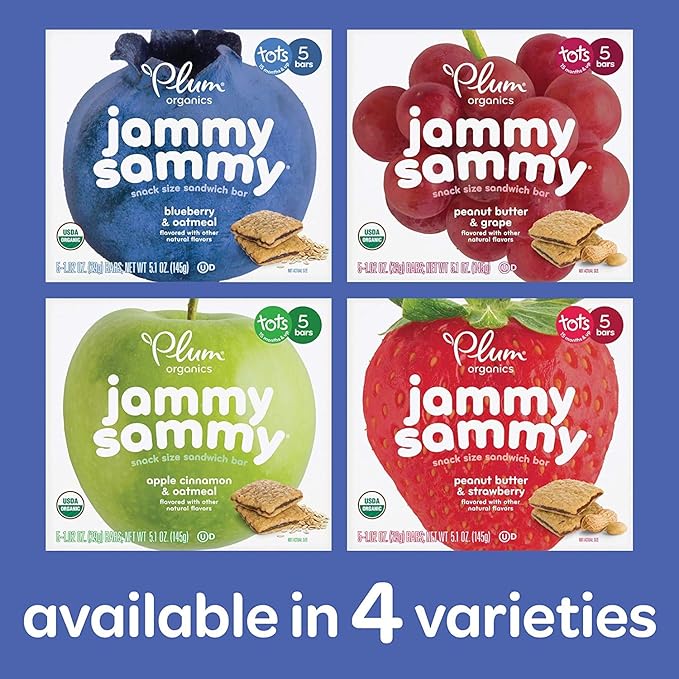 Plum Organics Kids Jammy Sammy Avena Manzana Canela 5 Pack miniatura 6