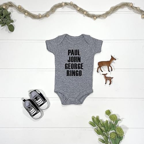 Miniatura 2 de Beatles - Mameluco de bebé con diseño de leyendas del rock, Rock and Roll Infant Crawler, Paul John George Ringo Music Stars