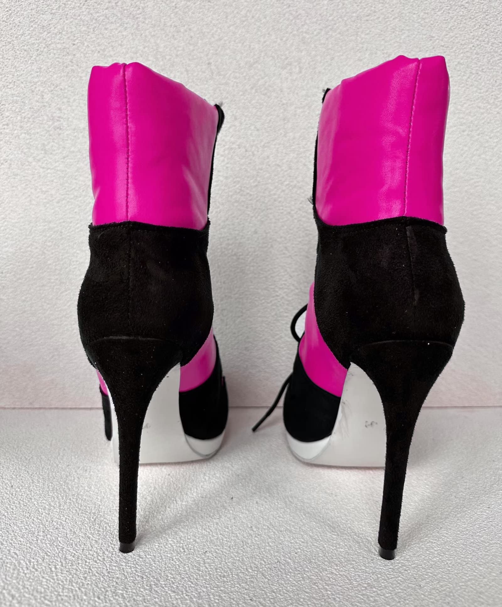Frankie Hsu Stiletto Sport Basketball Bottines à talons hauts en daim noir classique blanc baskets bottines grandes tailles pour homme et femme