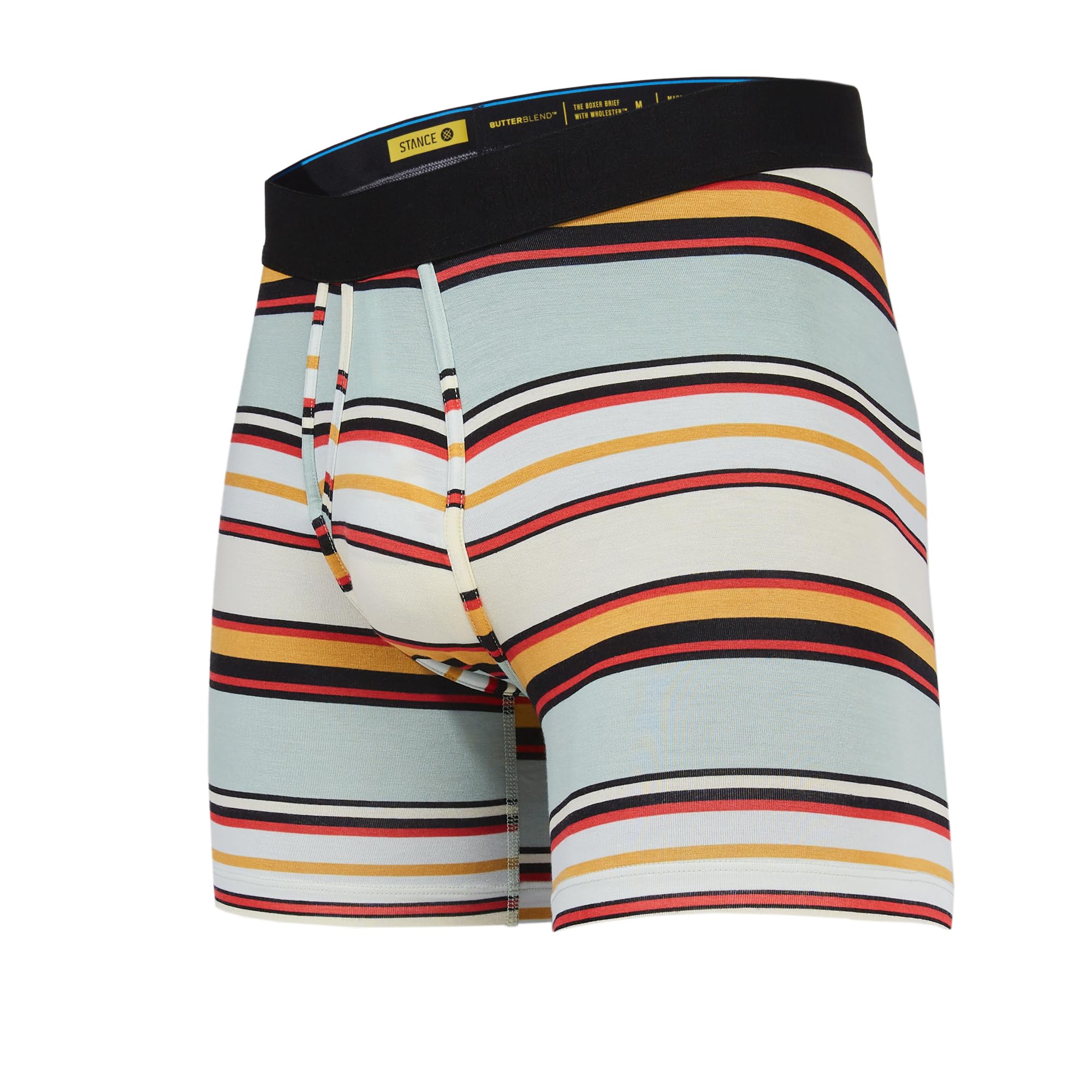Stance Men's Blue Mike B Wholester Boxer Briefs, Butterblend Soft Underwear Shorts Striped, Xxl (43"-46" Waist)