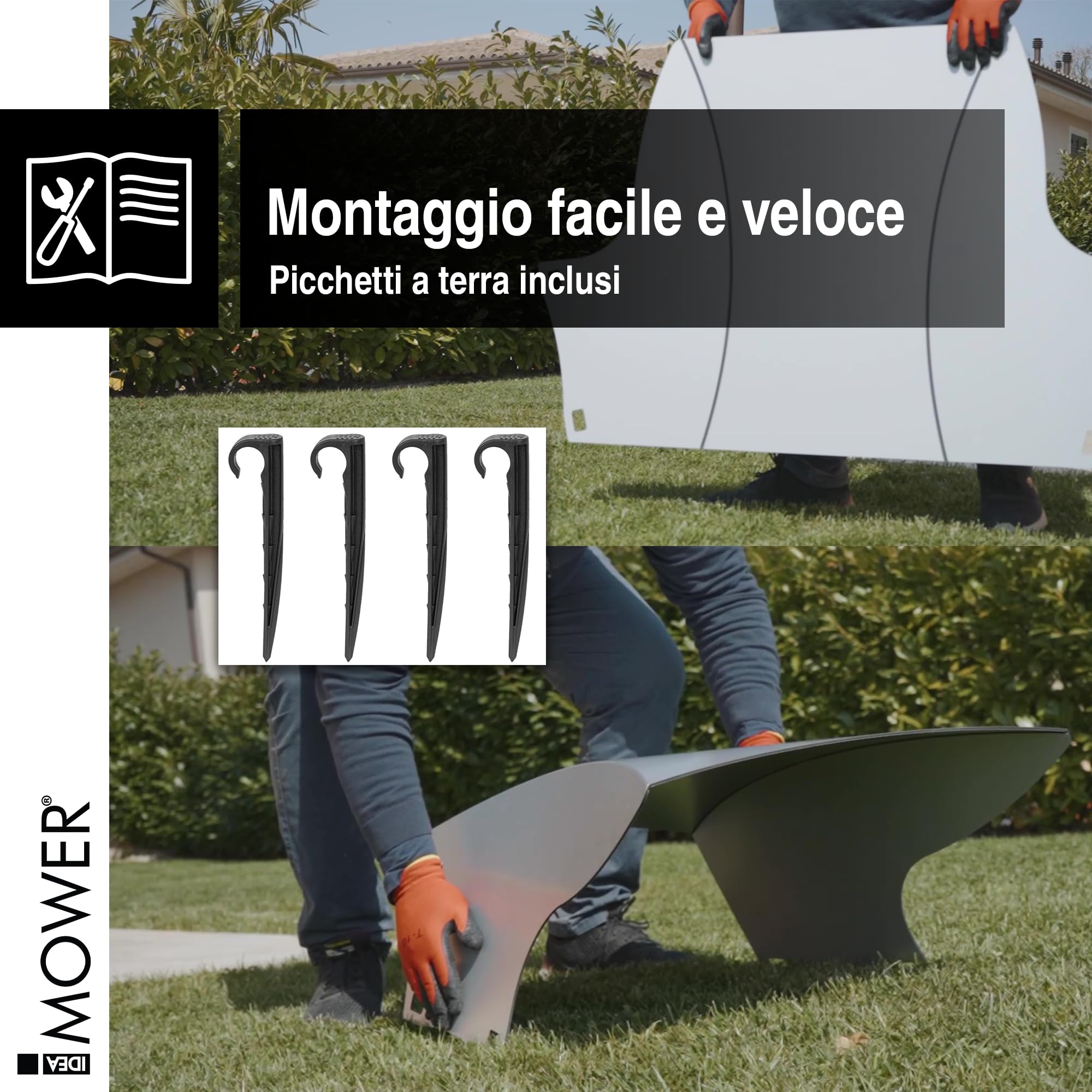 IdeaMower Garage per Robot Tagliaerba - Compatibile con Husqvarna Automower - Alluminio Composito - Casetta per Robot, Tetto Robot Tagliaerba, Box Robot Giardino