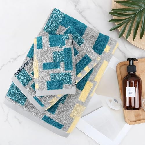 Vista 126 de SEMAXE - Juego de toallas de baño grises, 2 toallas de baño, 2 toallas de mano, 4 toallas faciales, toalla 100% algodón para baño, toalla suave