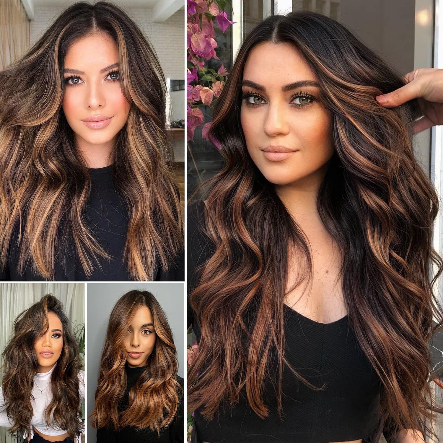 Hotlulana Extension Capelli Veri Biadesivo Marrone Scuro Con Castano(#2/2/6) Extension Capelli Veri 18Pollici 40pcs 45cm 80g Extension Biadesive Capelli Veri Invisible Skin Weft Tape in Extensions.