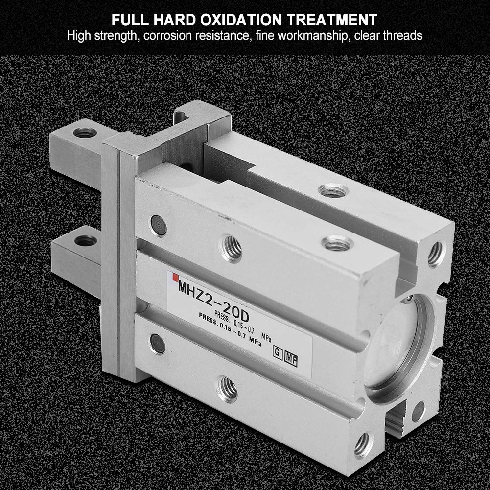 Cilindro pneumatico, Cilindro pneumatico in lega di alluminio, Cilindro a dito a doppio effetto, Cilindro per dispositivo pneumatico con foro da 10 mm per l'industria