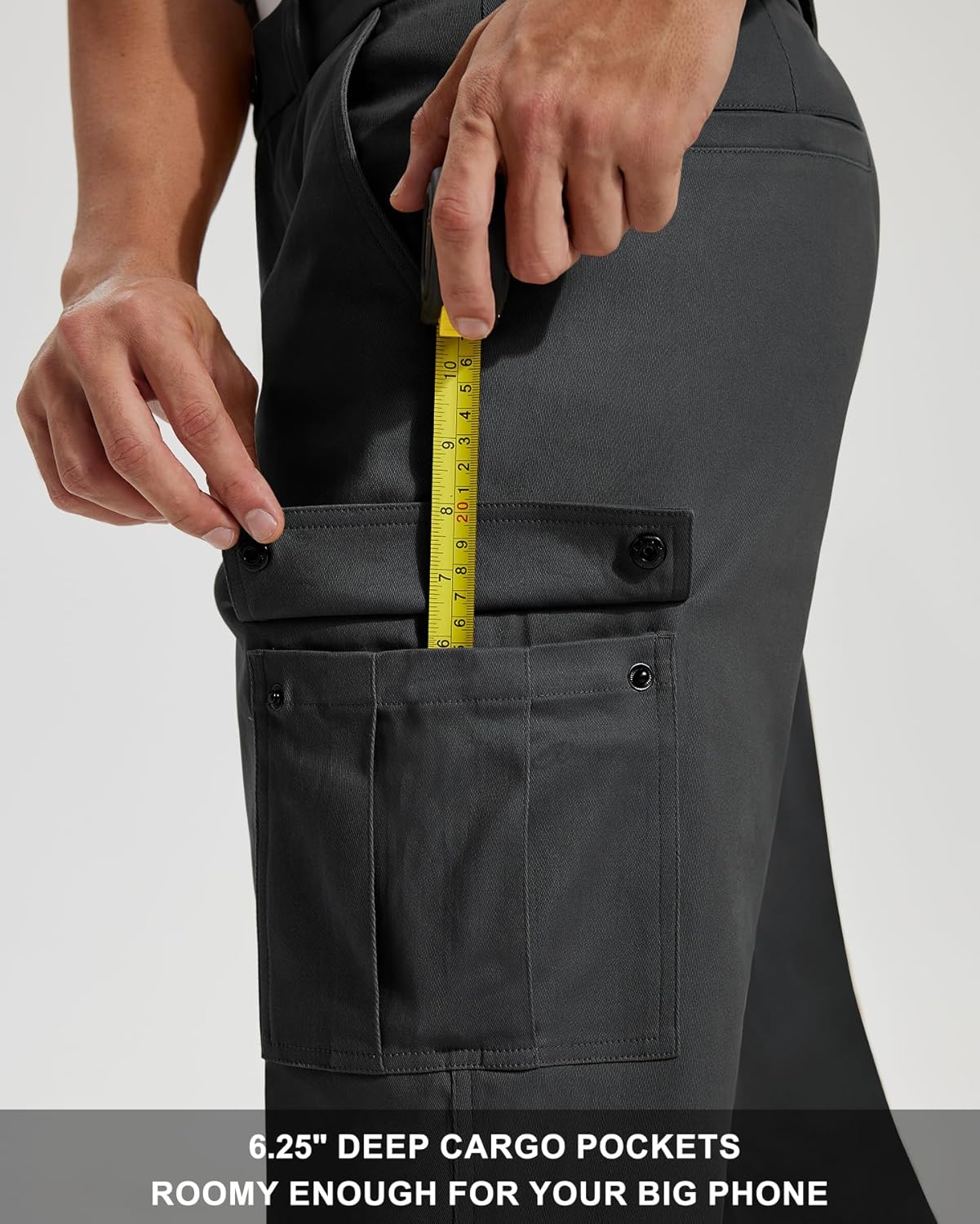 Men's Cargo Pants Stretch Work Pants Casual Travel Hiking - Image 5
