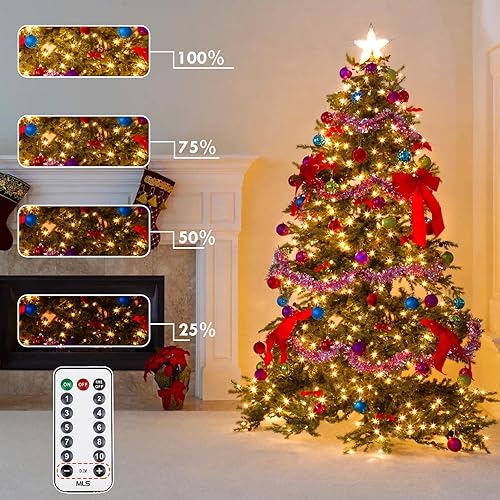 Miniatura 3 de Guirnalda de luces de Navidad de 200 luces LED que cambian de color de 82 pies con control remoto, temporizador y función de memoria, 9 modos de